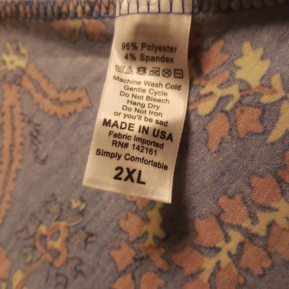 🌟3 for $21🌟 Women's 2XL True Blue Maxi with Abstract Floral